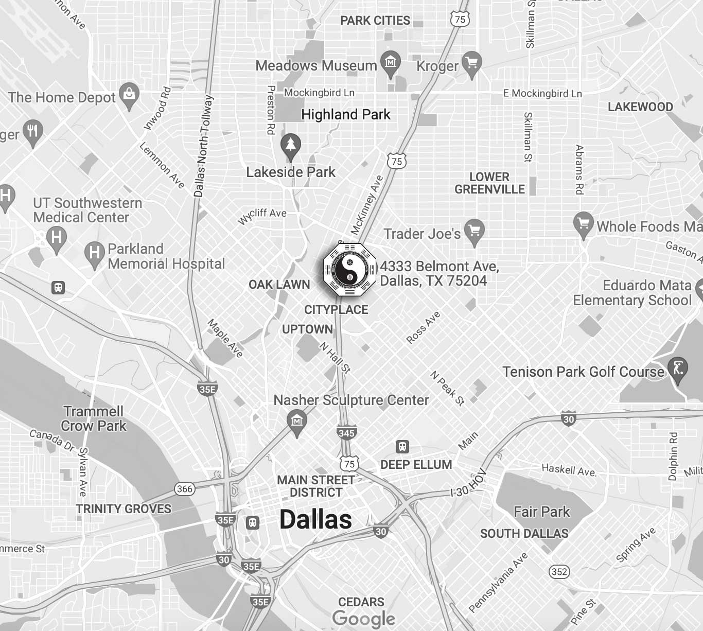 Dallas-Wing-Chun-Map